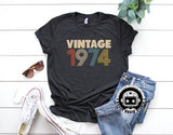 Vintage 1974 – 45th Birthday Tshirt