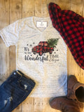 Red Christmas Truck Shirt, Buffalo Plaid Shirt, Christmas shirt for woman