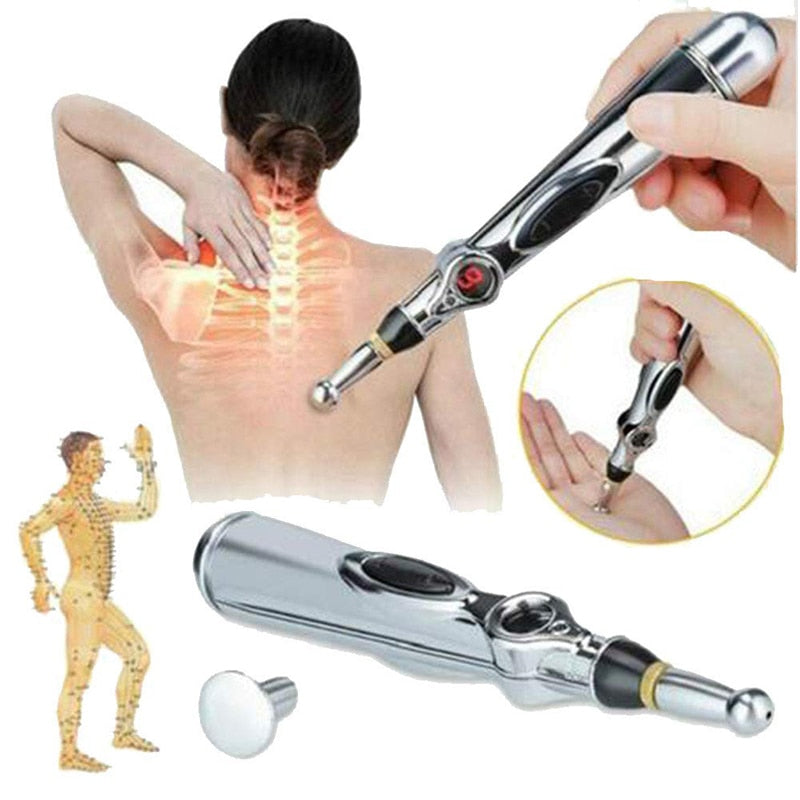 2019 New Electronic Acupuncture Pen Electric Meridians Laser Therapy Heal Massage Pen