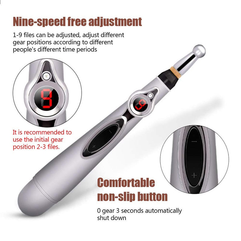 2019 New Electronic Acupuncture Pen Electric Meridians Laser Therapy Heal Massage Pen