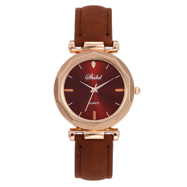 Luxury fashion Women watches bracelet casual Watch Women's  Leather Analog Quartz