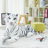 90 cm Lifelike Tiger Leopard Plush Toys Soft Stuffed Animals Simulation White Tiger Jaguar Doll Children Kids Birthday Gifts