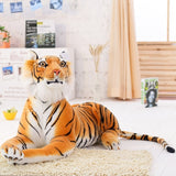 90 cm Lifelike Tiger Leopard Plush Toys Soft Stuffed Animals Simulation White Tiger Jaguar Doll Children Kids Birthday Gifts