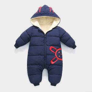 New Winter Plus warm overalls kids coat Baby wear Newborn Snowsuit Boy Warm Romper Down Cotton Girl clothes