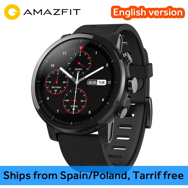 Huami Amazfit 2 Amazfit Stratos Pace 2 Smart Watch Men with GPS Xiaomi Watches PPG Heart Rate Waterproof