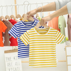 baby wear 2019 round neck short-sleeved  slim T-shirt