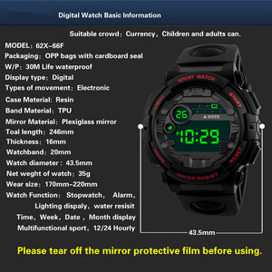 Luxury Mens Digital LED Watch Date Sport Men Outdoor Electronic Watch Quartz Watch Outdoor Hiking Sport Best Gift