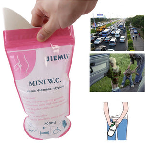 Outdoor Travel Accessorie 1pcs Disposaable Urinal Toilet Bag Male Female Kid Adults Portable 700ML Emergency Pee Bag