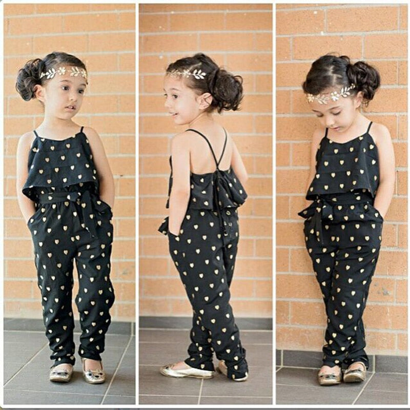 New Fashion Summer Kids Girls Clothing Sets Cotton Sleeveless Clothes Sets Outfits Children Suits