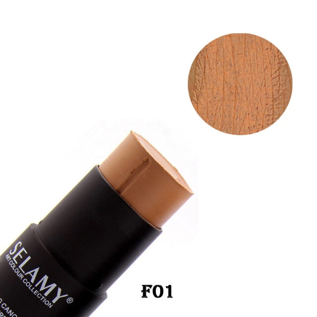 1pcs Foundation Makeup Full Cover Contour Face Concealer Base Primer Moisturizer Stick