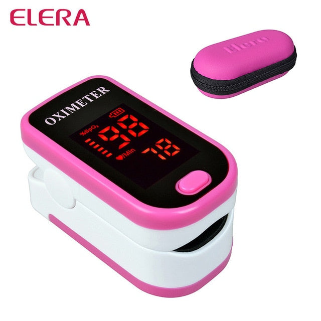 New!! Finger Pulse Oximeter With Case Fingertip Oximetro de pulso de dedo LED Pulse Oximeters