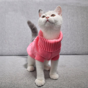 Pet Dog Cat Clothing Winter Autumn Warm Cat Knitted Sweater Jumper Puppy Pug Coat Clothes