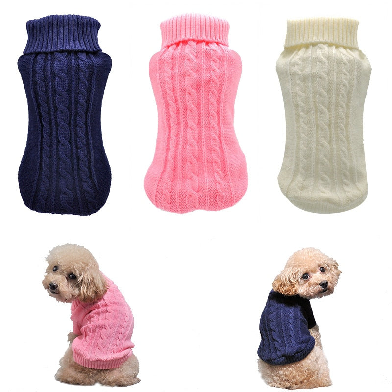 Pet Dog Cat Clothing Winter Autumn Warm Cat Knitted Sweater Jumper Puppy Pug Coat Clothes