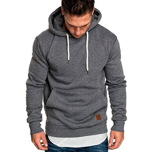 NEW hoodies brand male long sleeve solid hoodie men