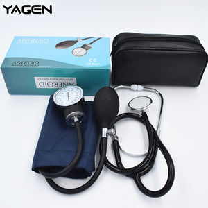 New Aneroid Sphygmomano meter Cuff Blood Pressure Monitor with Stethoscope Nylon Cuff Dial for Doctor Nurse