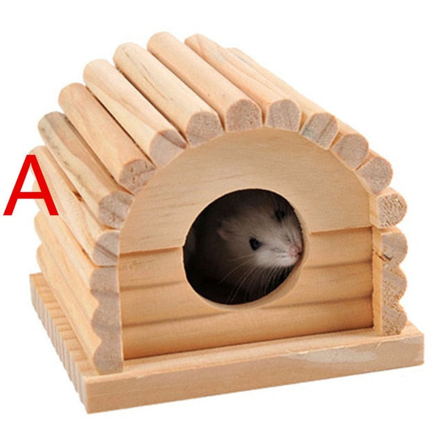 2019 Hamster Wooden Toy Set Tube Tunnel Cage Seesaw House rainbow swing Small Animals Pets