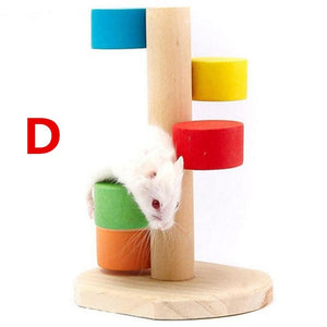 2019 Hamster Wooden Toy Set Tube Tunnel Cage Seesaw House rainbow swing Small Animals Pets