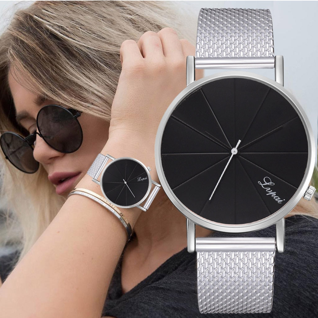 Women's Watch Famous Brand Minimalist silicone Mesh Simple Watch Women Waterproof wrist watches