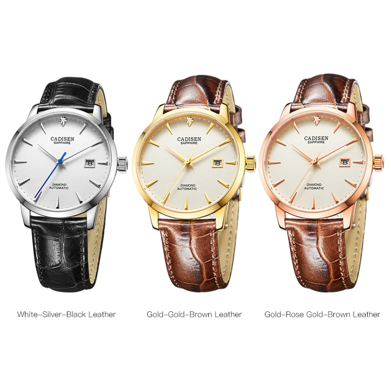 CADISEN Men Watch 2019 Hot Wrist Brand Luxury Famous Male Clock Automatic Watch Real diamonds Watch Relogio Masculino
