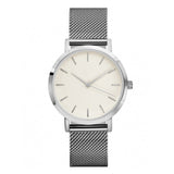 Fashion Silver Mesh Quartz Watch Women Metal Stainless Steel Dress Watches