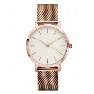 Fashion Silver Mesh Quartz Watch Women Metal Stainless Steel Dress Watches