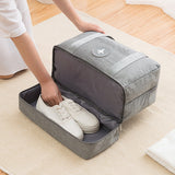 Stylish and Portable Packaging Storage Bag Upper and Lower Double-layer Design Independent Shoe Storage Travel Accessories