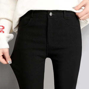 2019 New High Elastic Skinny Pencil Jeans Stretch Black Jeans Spring Vintage Autumn Denim Spring Pants Jeans