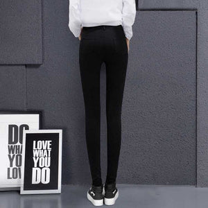 2019 New High Elastic Skinny Pencil Jeans Stretch Black Jeans Spring Vintage Autumn Denim Spring Pants Jeans