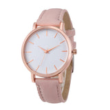 Fashion Women Watches Personality Romantic Rosefeild Wristwatch Leather Watchband Ladies Clock