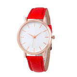 Fashion Women Watches Personality Romantic Rosefeild Wristwatch Leather Watchband Ladies Clock