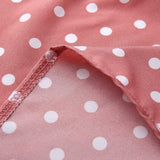 Women Sexy Pink Wave Point V-Neck Maxi Dress female Fork Opening Long Dress Belt Ladies sexy dress