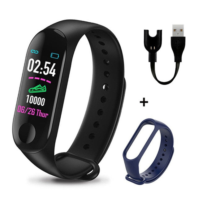 M3 Plus Smart Bracelet Heart Rate Blood Pressure Health Waterproof Smart Watch M3 Pro Bluetooth Watch