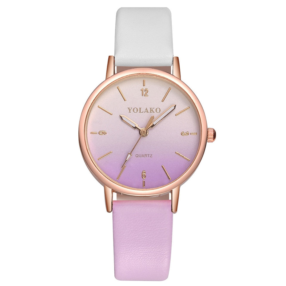 2019 Relogio Feminino YOLAKO Watch Women Casual Quartz Leather Band New Strap Watch Analog Wrist Watch Montre Femme Reloj Mujer