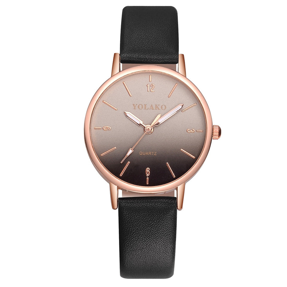 2019 Relogio Feminino YOLAKO Watch Women Casual Quartz Leather Band New Strap Watch Analog Wrist Watch Montre Femme Reloj Mujer