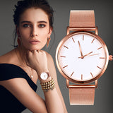 Fashion Women Watches Personality Romantic Rose Gold Strap Watch Women's Wrist Watch Ladies Clock