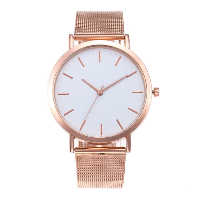 Fashion Women Watches Personality Romantic Rose Gold Strap Watch Women's Wrist Watch Ladies Clock