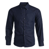 Fashionable Men's Long Sleeve Shirts Summer Slim  Cotton Turn-down Collar Shirt Mans Clothes