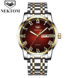 NEKTOM 2019 new hot luxury watch fashion waterproof stainless steel watch quartz men's watch