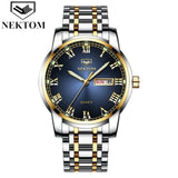 NEKTOM 2019 new hot luxury watch fashion waterproof stainless steel watch quartz men's watch