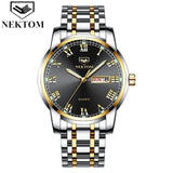 NEKTOM 2019 new hot luxury watch fashion waterproof stainless steel watch quartz men's watch