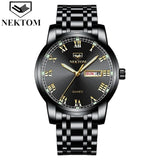 NEKTOM 2019 new hot luxury watch fashion waterproof stainless steel watch quartz men's watch