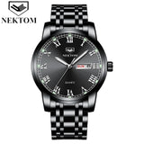 NEKTOM 2019 new hot luxury watch fashion waterproof stainless steel watch quartz men's watch